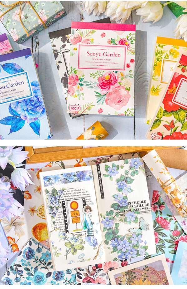 Sneyu Garden Series Large Floral Themed Memo Pads - Image 3