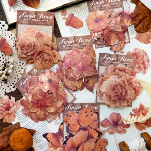 Sunset Forest Vintage Stickers