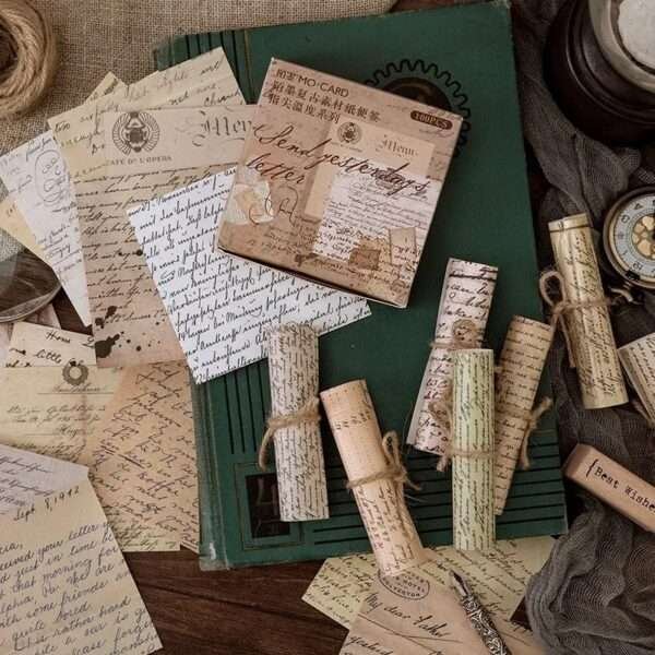Old Book Fragments Series Vintage Deco Papers 2