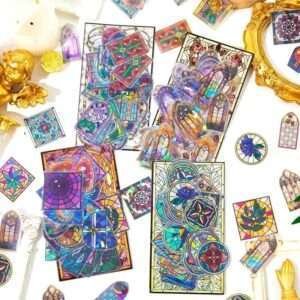 Stained Glass Art Series PET Stickers