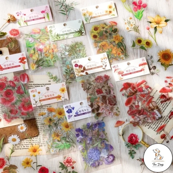 PET Flower Stickers