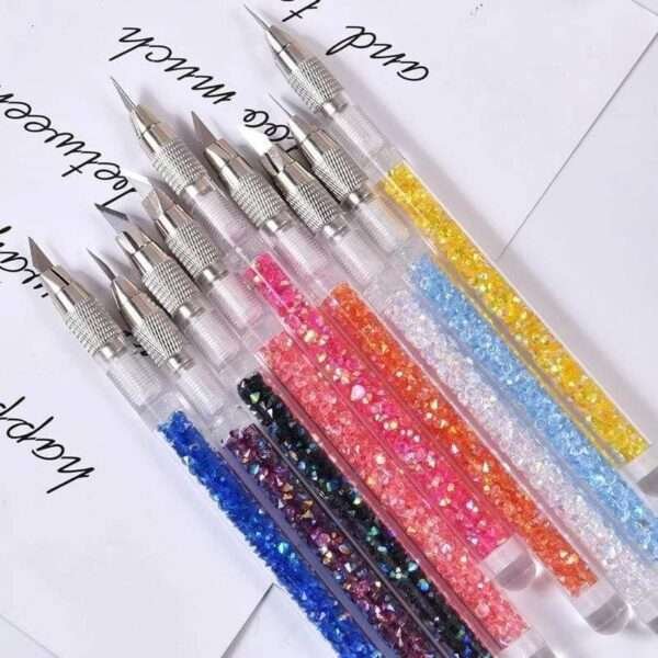 Fancy Zircon Stones Inside Carving Knives - Image 2