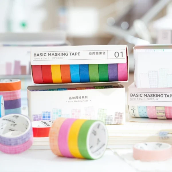 10 Rolls/set Basic Masking Tapes - Image 3