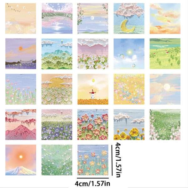 46pcs/pack Spring Field Series Mini Sticker Box - Image 5