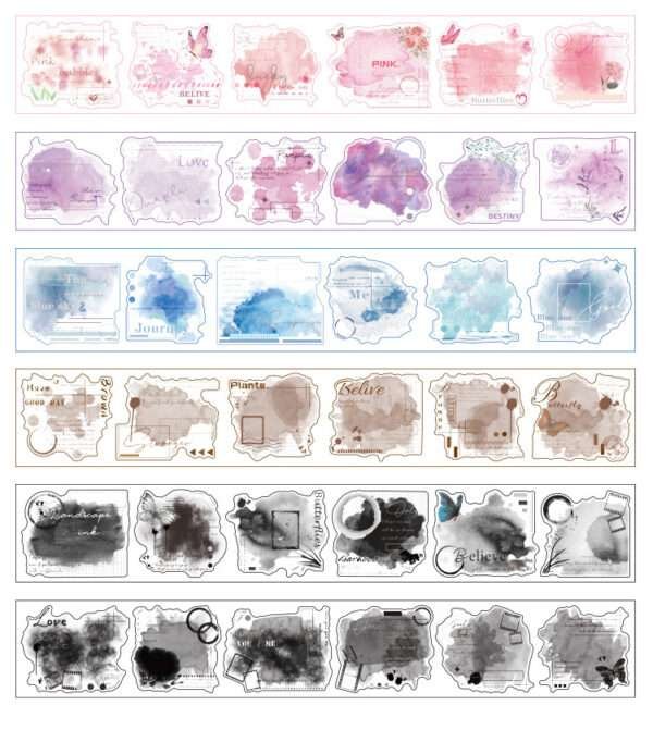 Romantic Flower Series Background Splash PET Tapes - Image 9