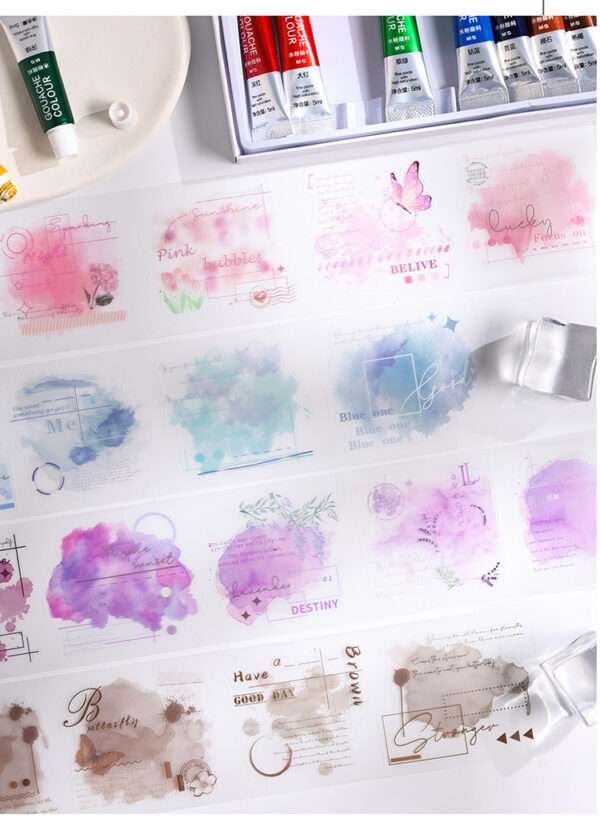 Romantic Flower Series Background Splash PET Tapes - Image 8