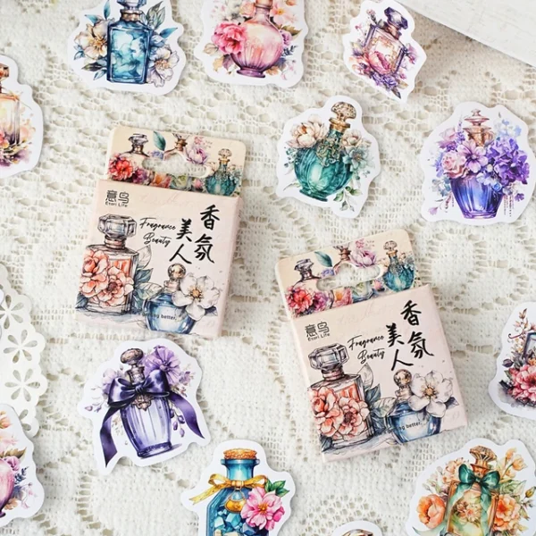 46pcs/pack Fragrance Beauty Series Mini Sticker Box
