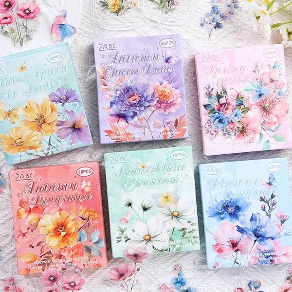 Four Seasons of Flower Series Stickers