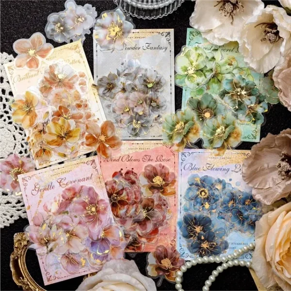 Flower Poetry Series PET Stickers