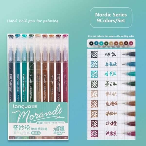 9 colors/pack Morandi Gel Pens Available in stock - Image 9