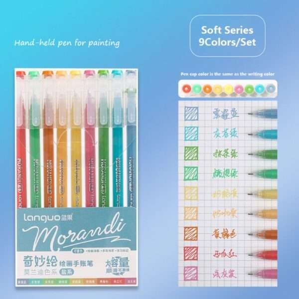 9 colors/pack Morandi Gel Pens Available in stock - Image 8