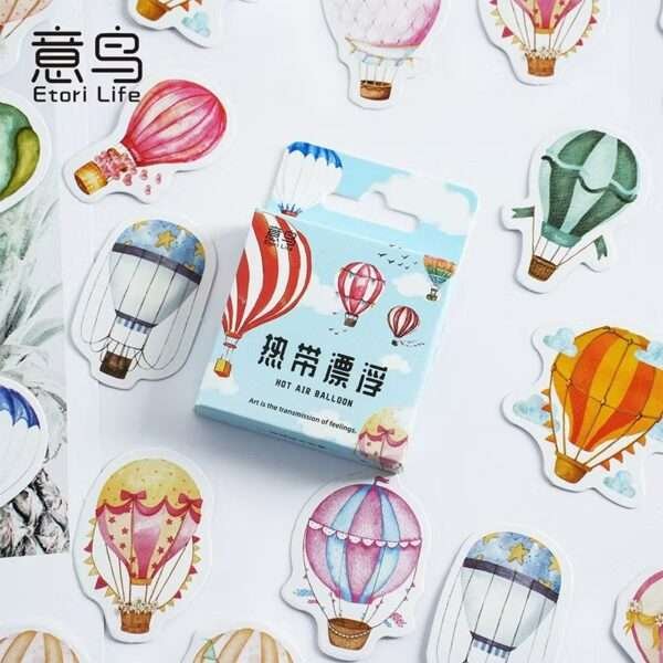 46pcs/pack Hot Air Balloon Mini Sticker Box