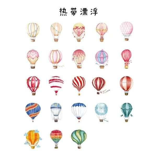 46pcs/pack Hot Air Balloon Mini Sticker Box - Image 5