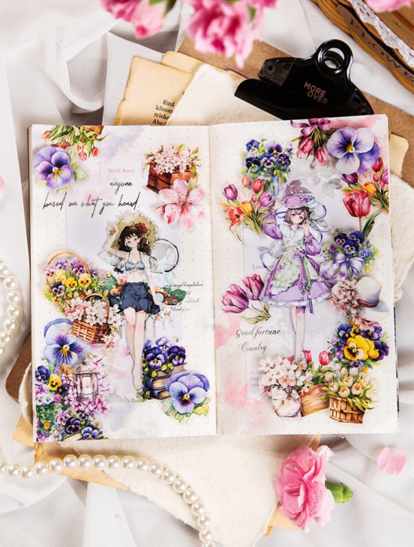 50pcs/pack Garden Tour Series PET Stickers - Image 3