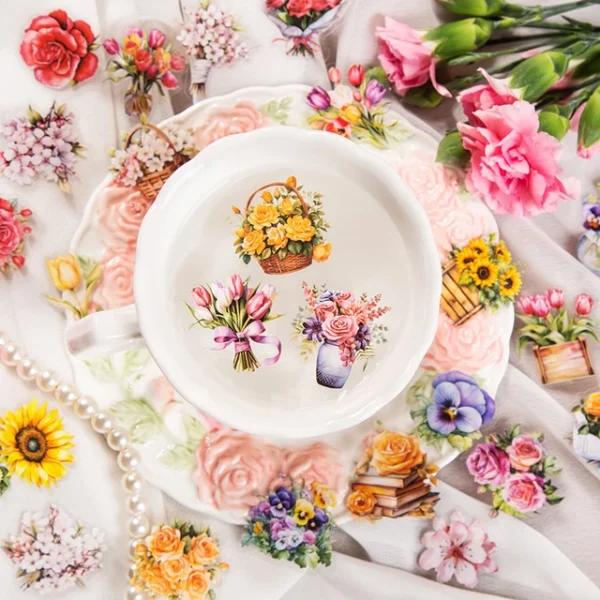 50pcs/pack Garden Tour Series PET Stickers - Image 8