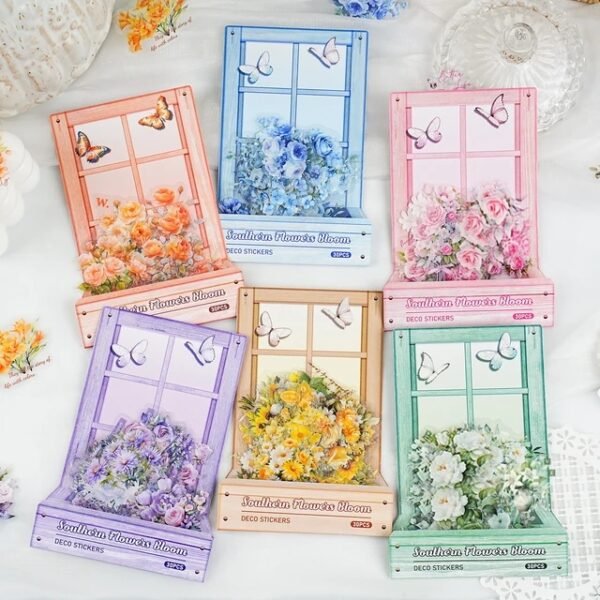Southern Flower Bloom series PET Stickers