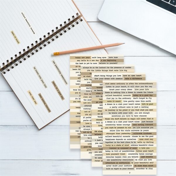 Brown Small Text Stickers