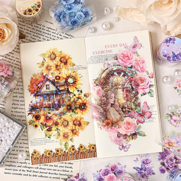 Flowers Butterfly Rhyme Series PET Tapes - Image 4