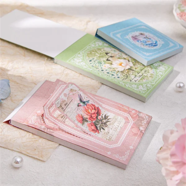30 sheets/pack The Evening of the Flower Series Frame Memopads - Image 2