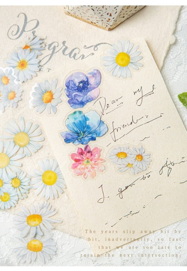 50pcs/pack Blooming Flowers Series PET Stickers - Image 5