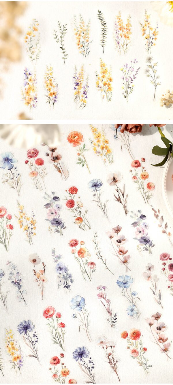 Thoughts of Flower series PET Stickers - Image 4