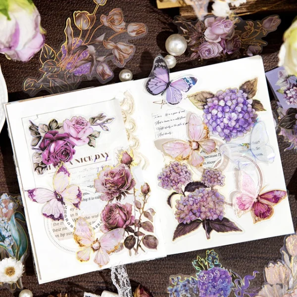 20pcs/pack Speak to Flower Series PET Stickers - Image 2