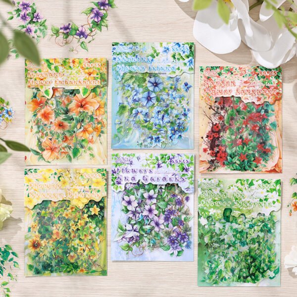 🌻Flower Shallow Summer series PET Stickers🌻