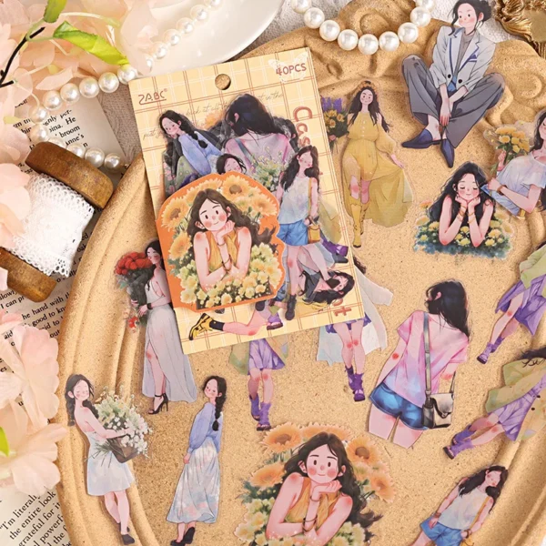 Charming Time Record Series | Girl PET Stickers 💌 - Image 3