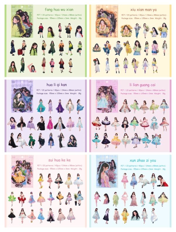 Charming Time Record Series | Girl PET Stickers 💌 - Image 9
