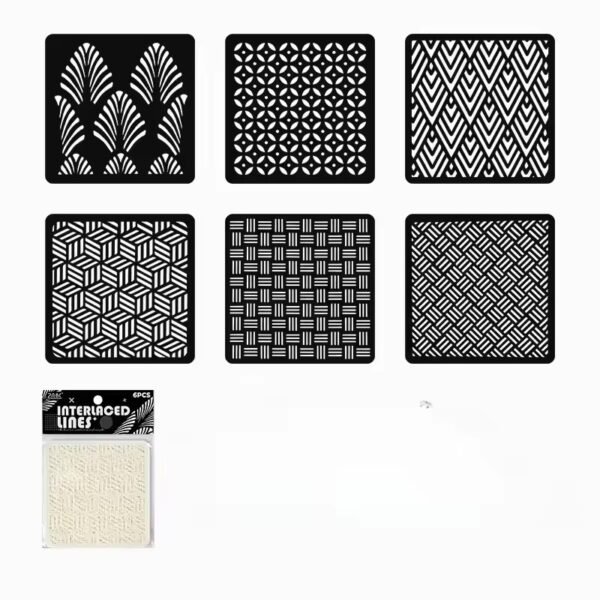 🌿 Mottled Pattern Stencil Set – 6 Designs Inspired by Nature 🌿 - Image 9