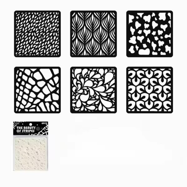 🌿 Mottled Pattern Stencil Set – 6 Designs Inspired by Nature 🌿 - Image 7