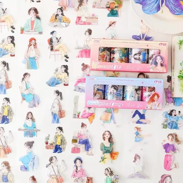 💫 Gentle Years Series – Pre-Cut PET Washi Tape 💫
