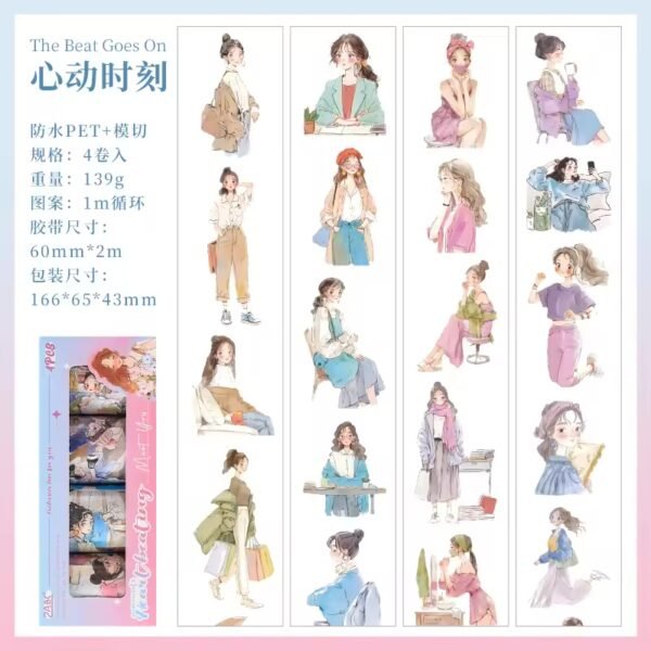 💫 Gentle Years Series – Pre-Cut PET Washi Tape 💫 - Image 10