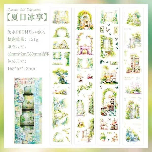 🌲 Green Forest Evening – Waterproof PET Washi Tape Set 🌲 - Image 9