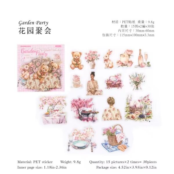 🌸 Leisure Life Series – PET Stickers 🌸 - Image 8