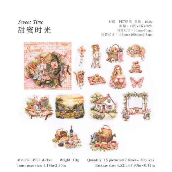 🌸 Leisure Life Series – PET Stickers 🌸 - Image 9