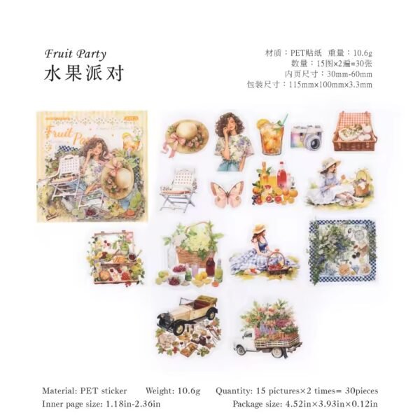 🌸 Leisure Life Series – PET Stickers 🌸 - Image 11