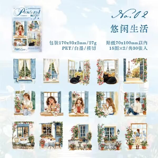 🌻 Pastoral Mist Series – PET Stickers 🌻 - Image 13