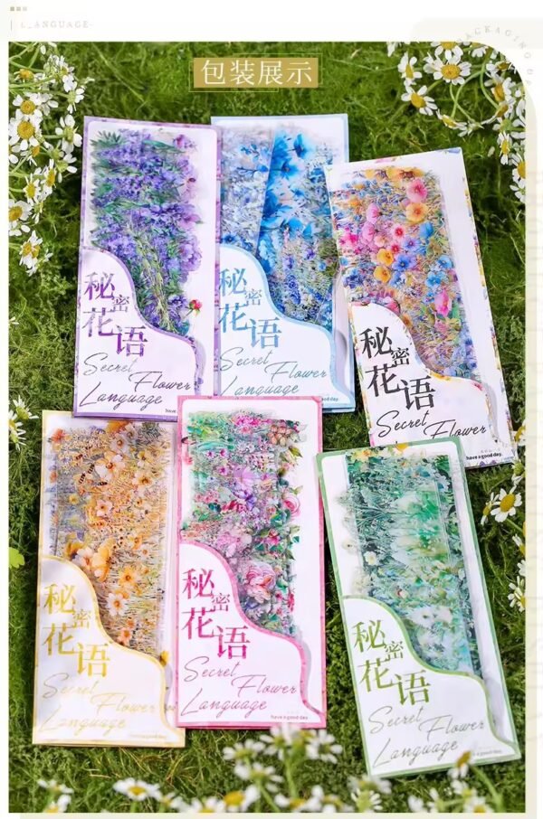 🌸 Secret Flower Language Series – PET Strips Stickers 🌸