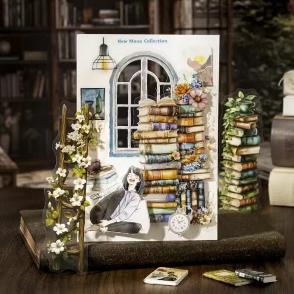 📚 Bookish Fragrance Fills the Garden – PET Stickers Strips 📚 - Image 6