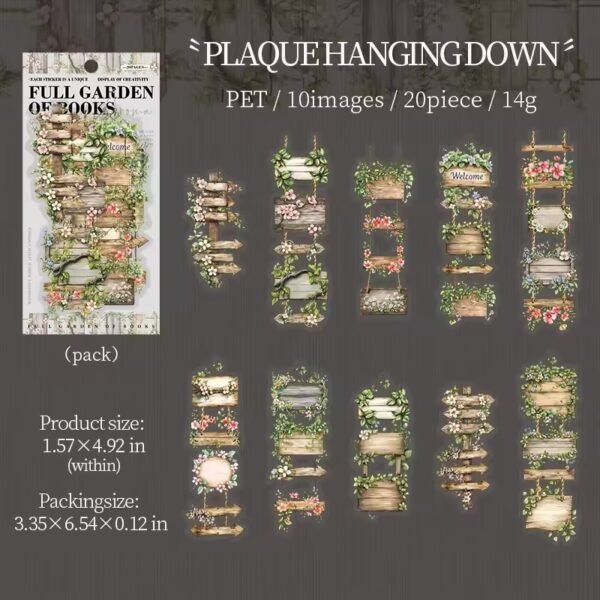 📚 Bookish Fragrance Fills the Garden – PET Stickers Strips 📚 - Image 12