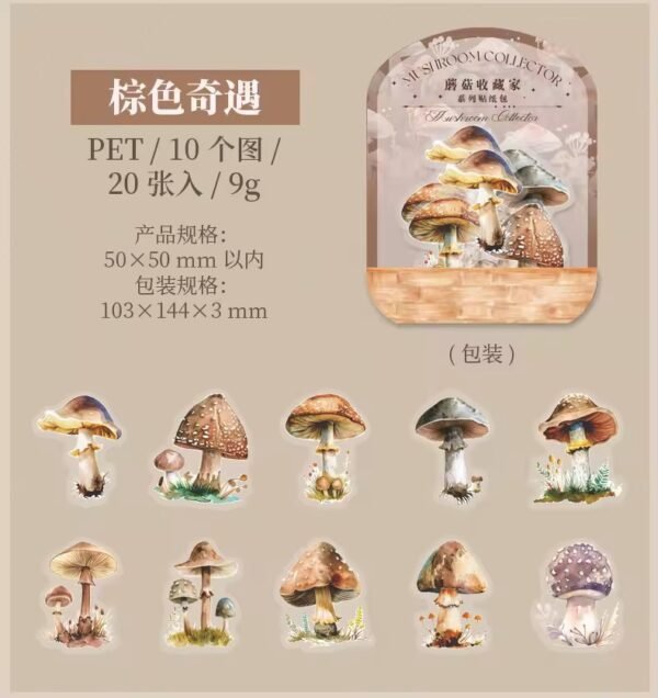 🍄 Mushroom Collector Series – PET Stickers 🍄 - Image 10