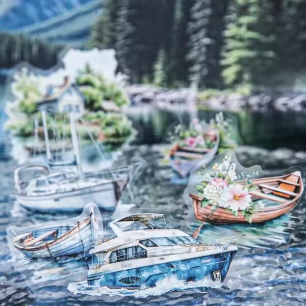 🚤 Boating on the Lake – PET Stickers 🚤 - Image 4