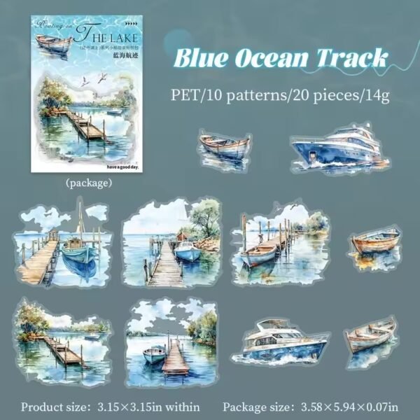 🚤 Boating on the Lake – PET Stickers 🚤 - Image 14