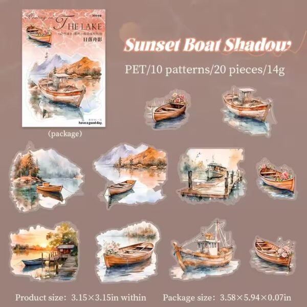 🚤 Boating on the Lake – PET Stickers 🚤 - Image 12