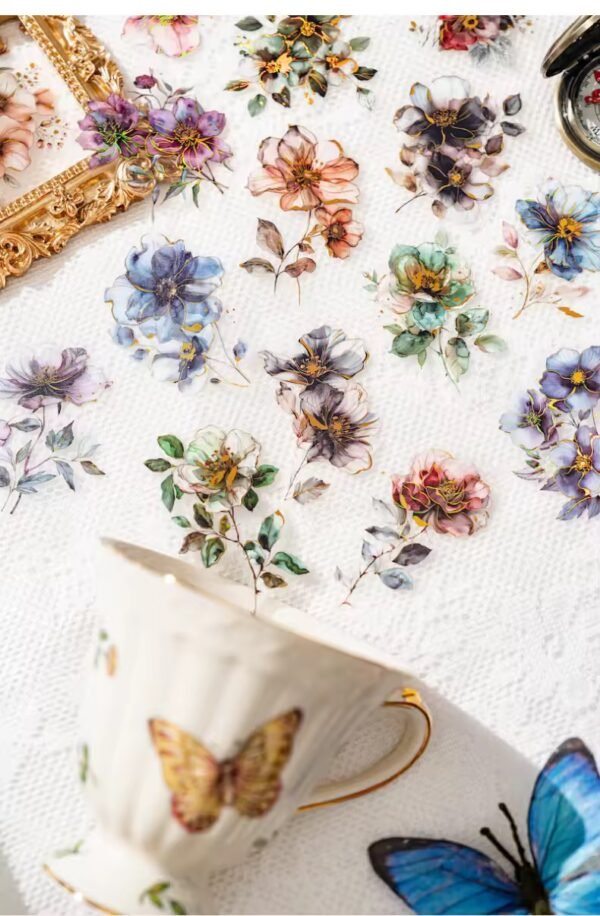 🌸 Flowers Letter Series – Foggy PET Stickers 🌸 - Image 3