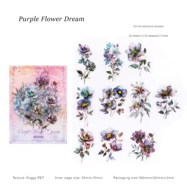 🌸 Flowers Letter Series – Foggy PET Stickers 🌸 - Image 16