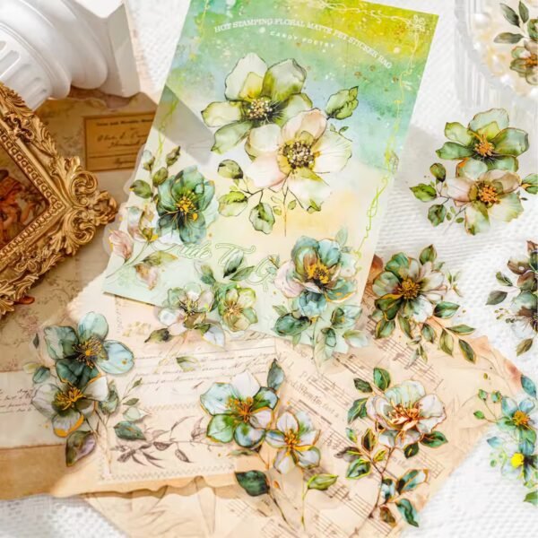 🌸 Flowers Letter Series – Foggy PET Stickers 🌸 - Image 9