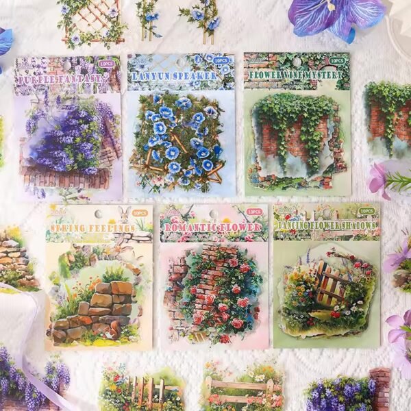 🌸 Secret Garden Series – Waterproof PET Stickers 🌸