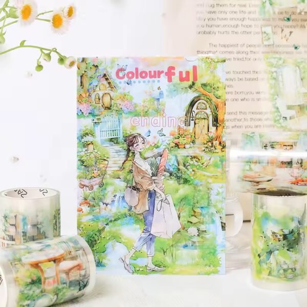 🌲 Green Forest Evening – Waterproof PET Washi Tape Set 🌲 - Image 4